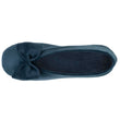 Chaussons ballerines Femme Grand Nœud Bleu canard