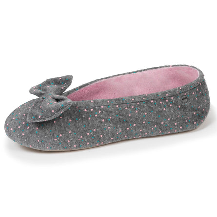 Zapatillas de casa bailarinas Mujer Gris jaspeado claro - Isotoner