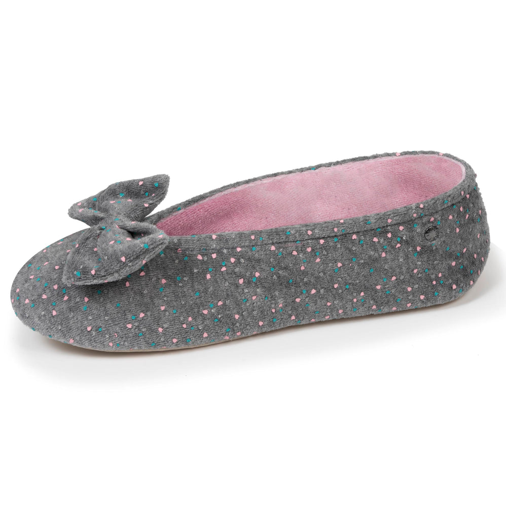 Zapatillas de casa bailarinas Mujer Gris jaspeado claro - Isotoner