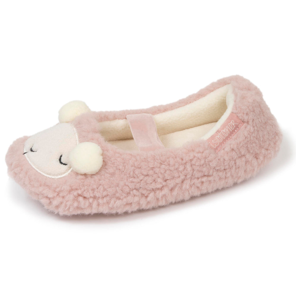 Zapatillas de casa bailarinas Niña Cordero Rubor - Isotoner