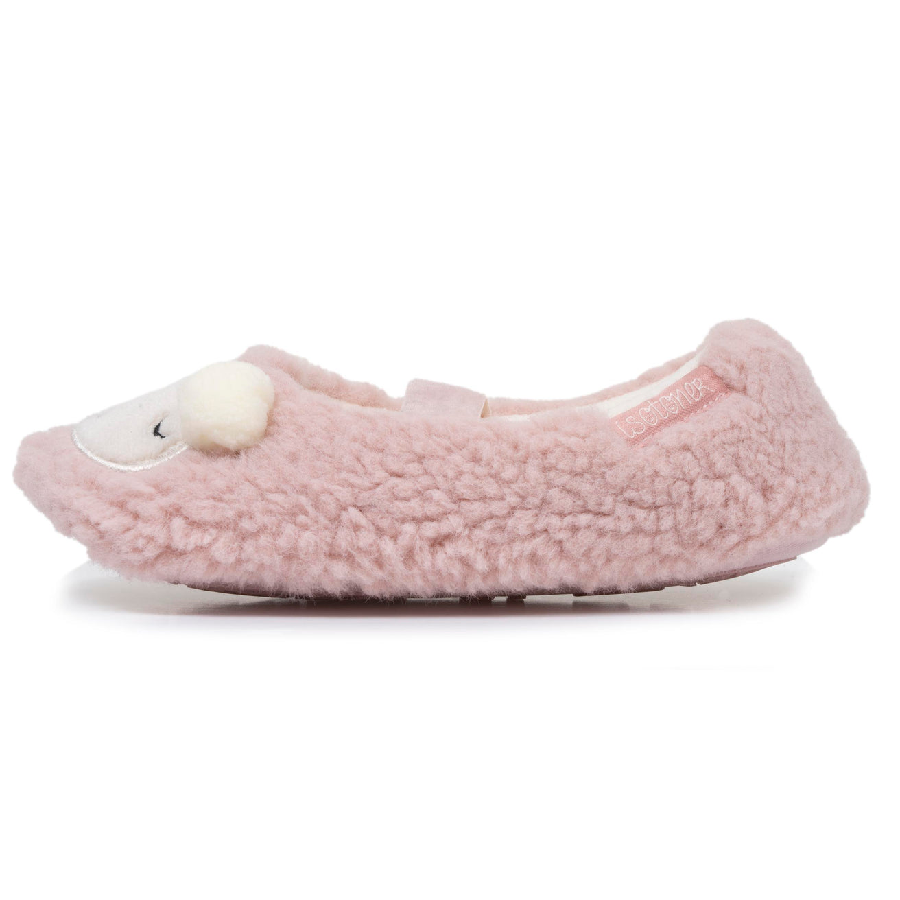 Zapatillas de casa bailarinas Niña Cordero Rubor