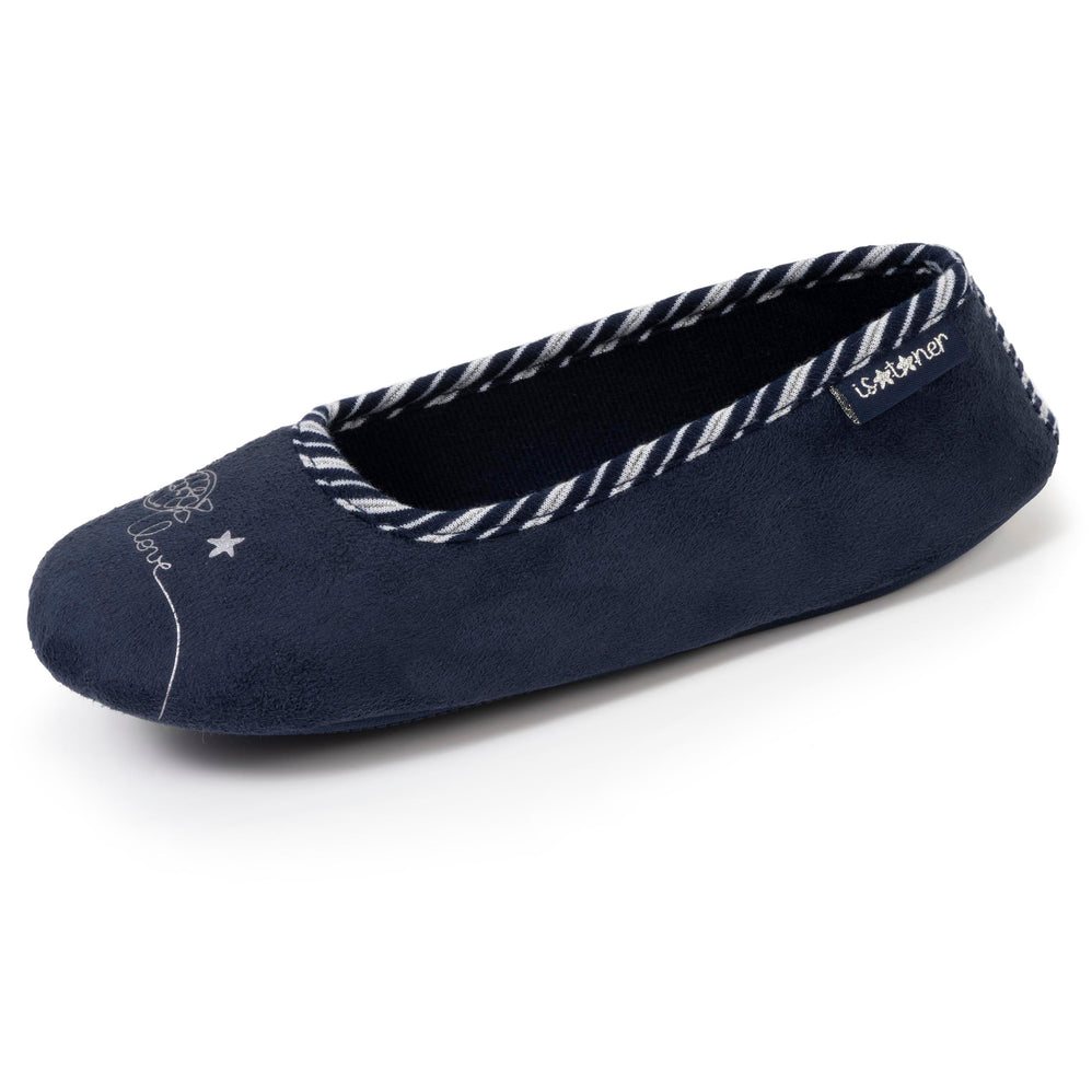 Zapatillas de casa bailarinas Junior Marino tortuga - Isotoner