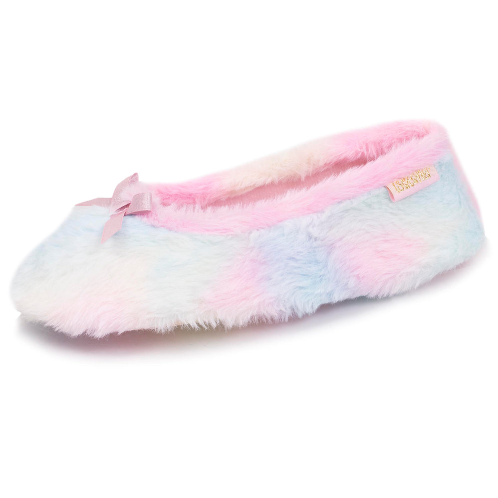 Zapatillas de casa bailarinas Junior Multico Rosa - Isotoner