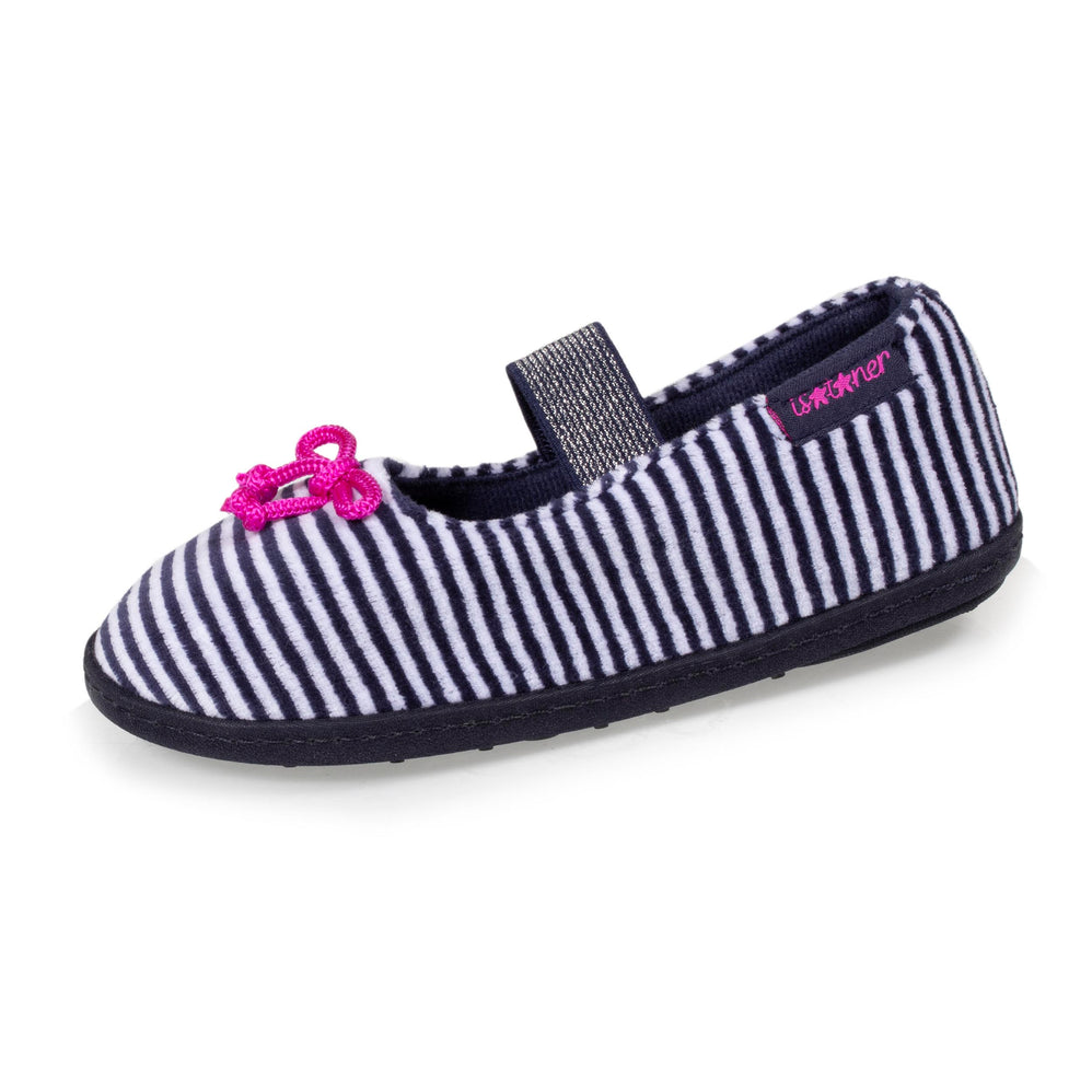 Zapatillas de casa bailarinas Niños Rayas - Isotoner
