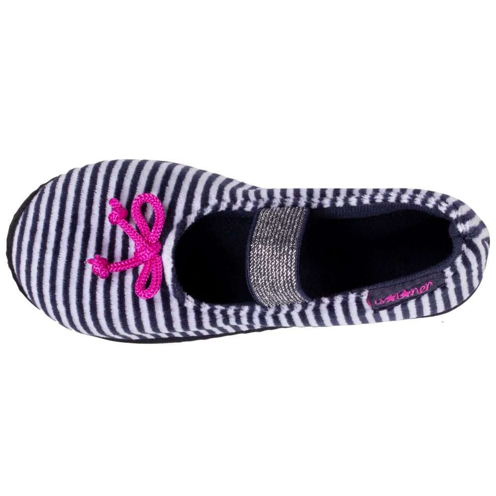 Zapatillas de casa bailarinas Niños Rayas - Isotoner