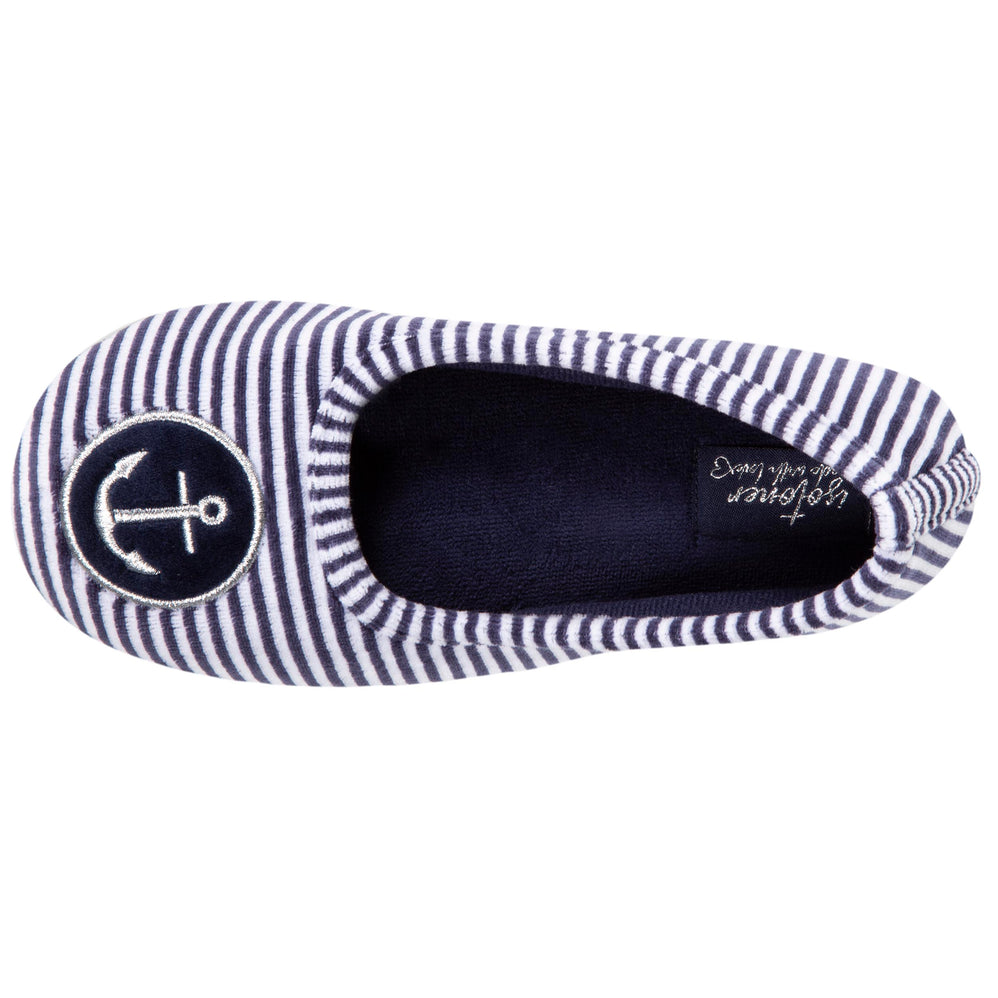 Zapatillas de casa bailarinas Junior Rayas - Isotoner