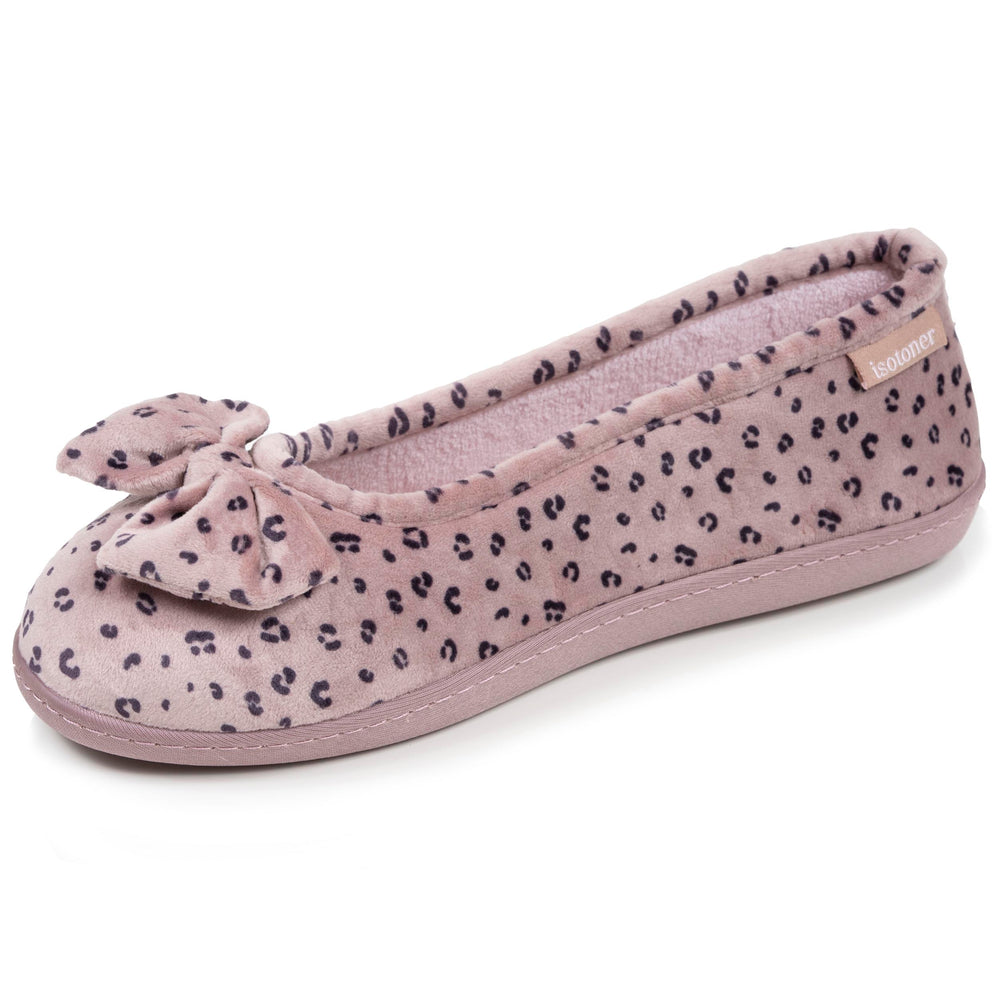 Zapatillas de casa Bailarinas ergonómicas Mujer Leopardo blush - Isotoner
