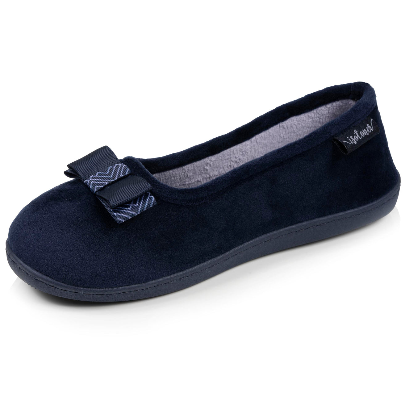 Mujer Zapatillas de casa ergonómicas Azul marino Lazo gráfico