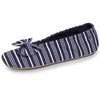 Zapatillas de casa bailarinas Mujer nudo precioso Negro rayure marinière Isotoner
