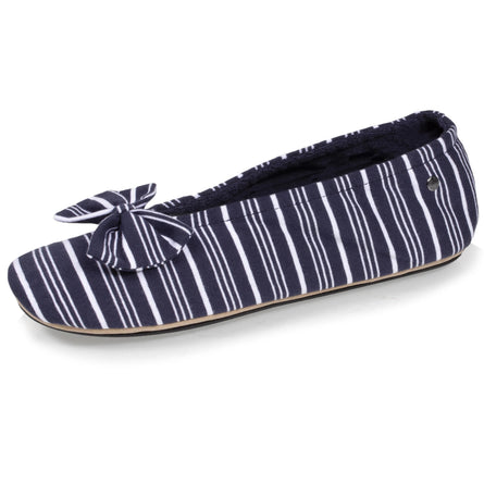 Zapatillas de casa bailarinas Mujer Rayas marinas - Isotoner