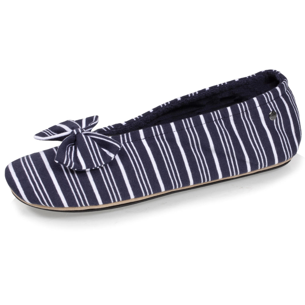Zapatillas de casa bailarinas Mujer Rayas marinas - Isotoner