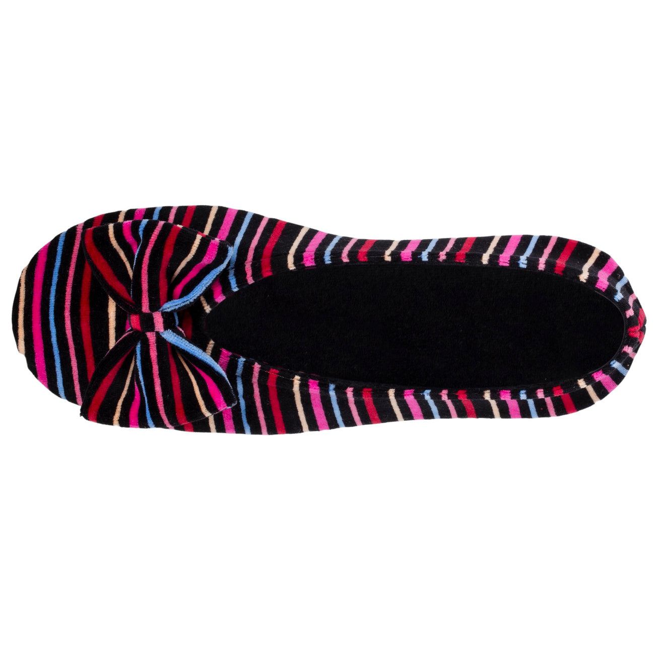 Zapatillas de casa bailarinas Mujer Grande Nudo Rayas rosas