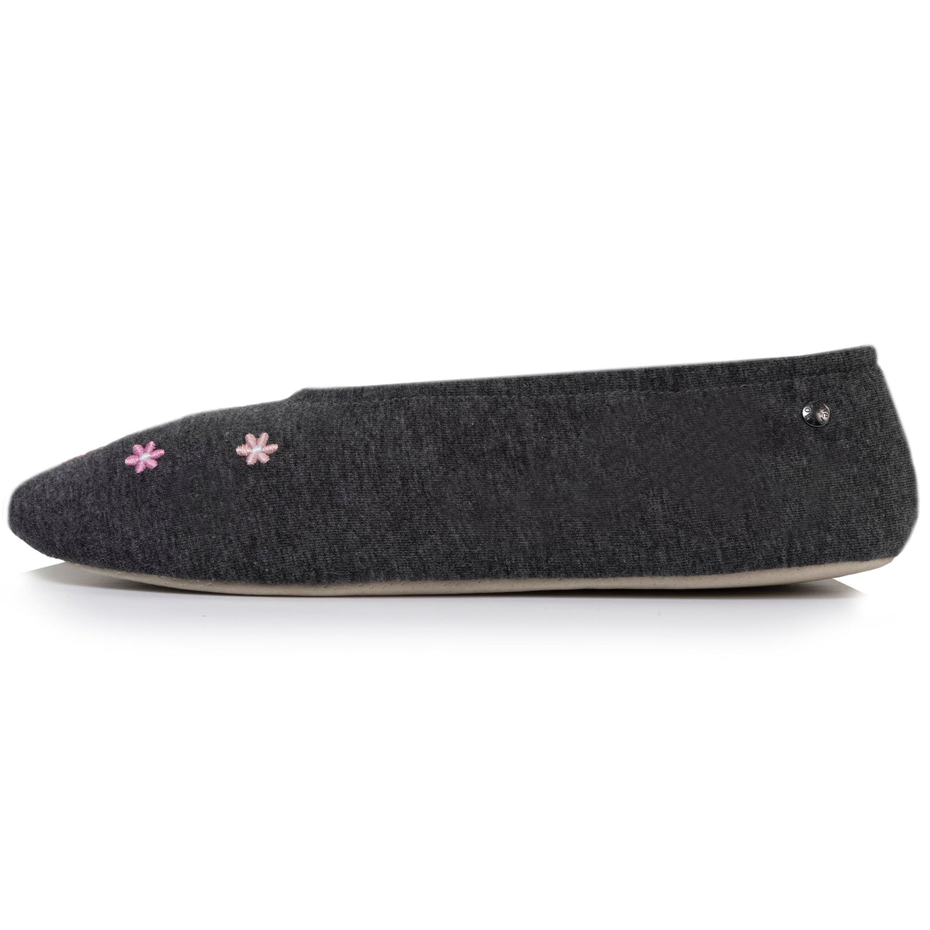 Zapatillas de casa bailarinas gran nudo Mujer Gris jaspeado