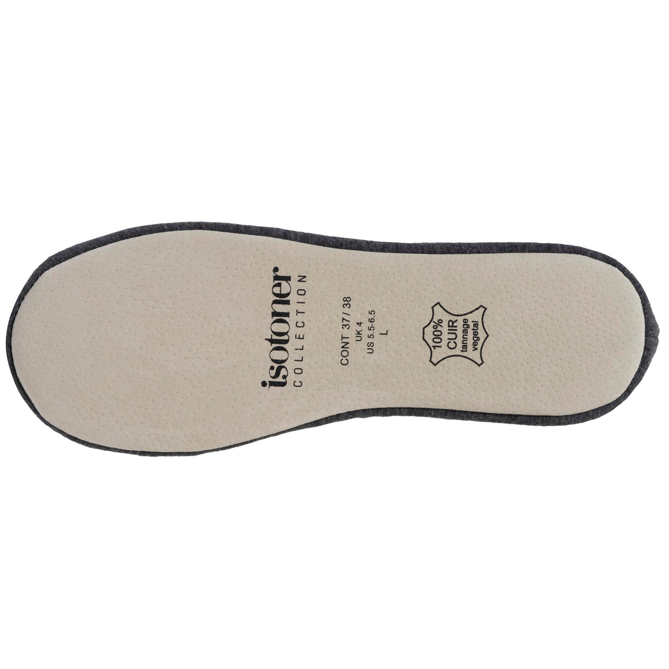 Zapatillas de casa bailarinas gran nudo Mujer Gris jaspeado