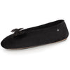 Zapatillas de casa bailarinas Mujer nudo precioso Negro noir Isotoner
