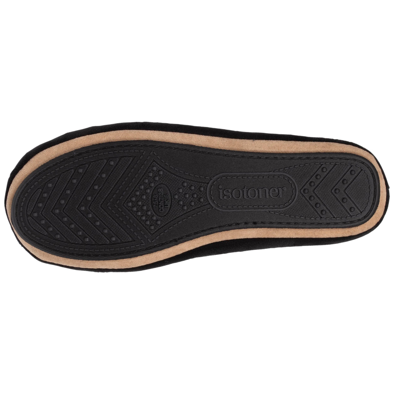 Zapatillas de casa bailarinas Mujer Nudo Precioso Negro