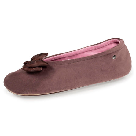 Zapatillas de casa bailarinas Mujer Nudo Precioso Topo rosa - Isotoner
