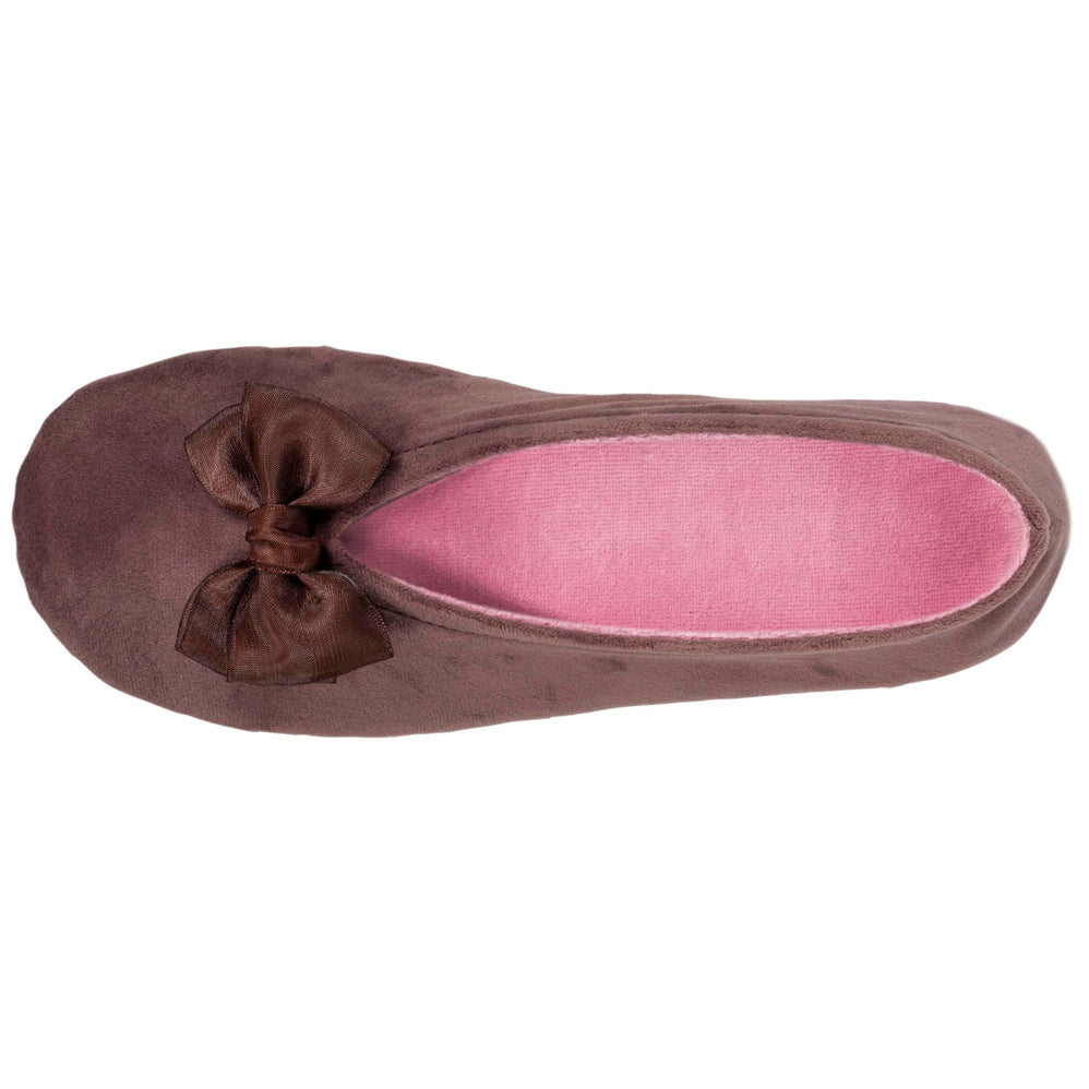 Zapatillas de casa bailarinas Mujer Nudo Precioso Topo rosa - Isotoner
