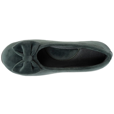 Zapatillas de casa bailarinas suela confort Mujer Salvia - Isotoner