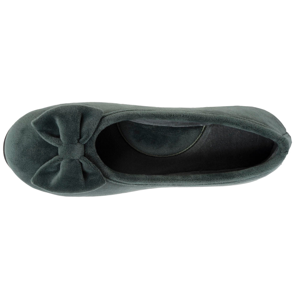 Zapatillas de casa bailarinas suela confort Mujer Salvia - Isotoner