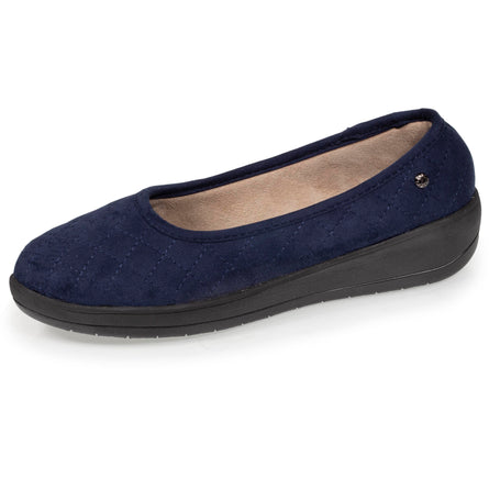 Zapatillas de casa bailarinas con tacón Mujer Marino - Isotoner