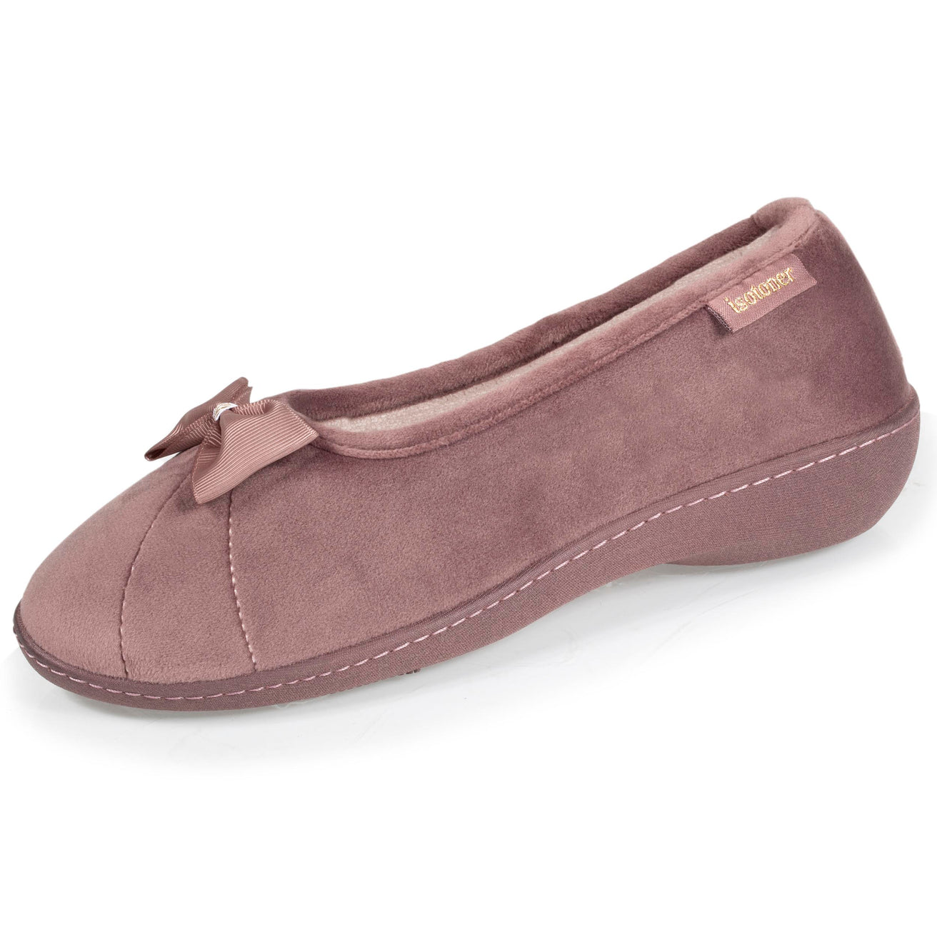 Zapatillas de casa bailarinas con tacón Mujer Topo