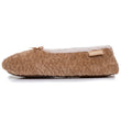 Zapatillas de casa bailarinas texturizadas Mujer Camel