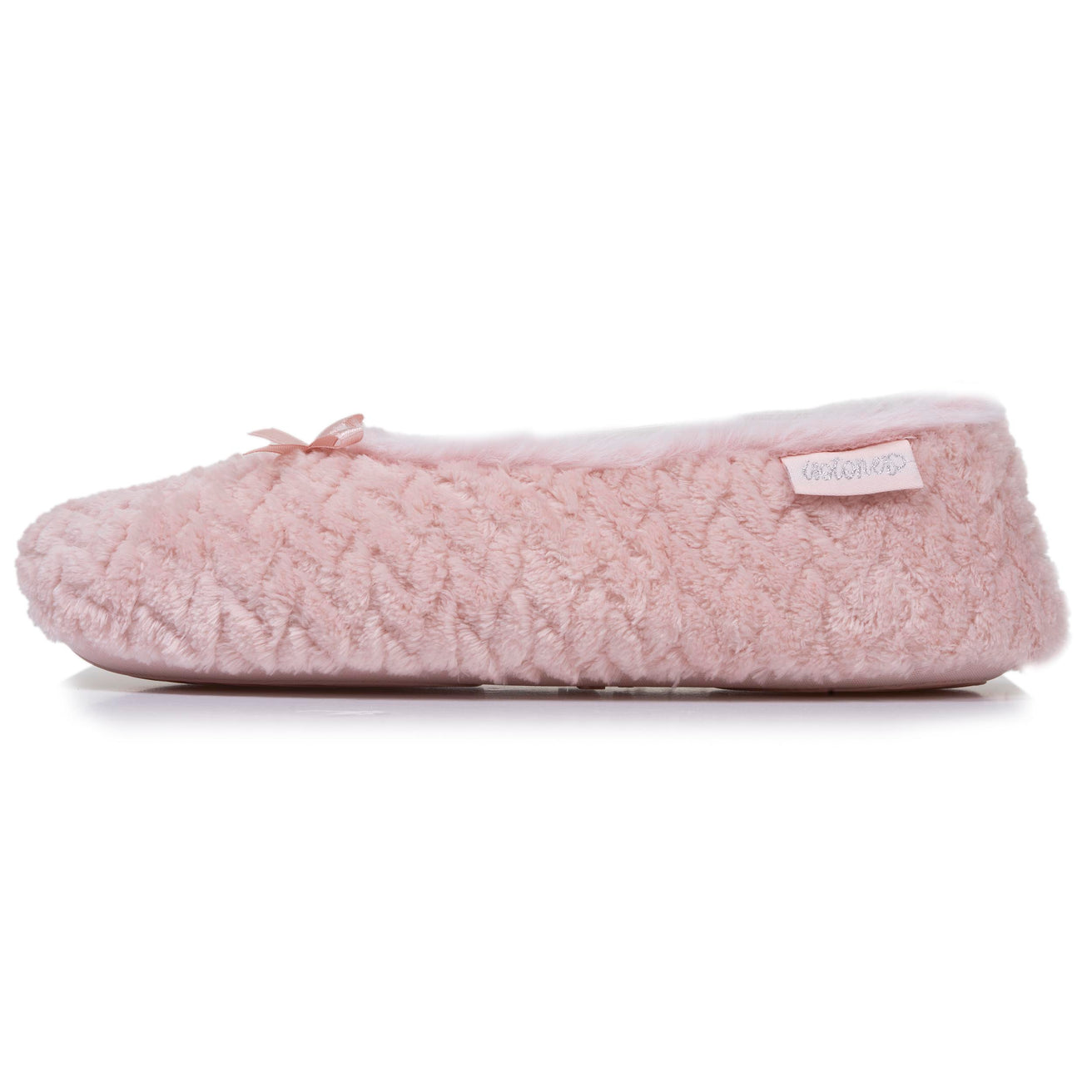 Zapatillas de casa bailarinas texturizadas Mujer Rosa
