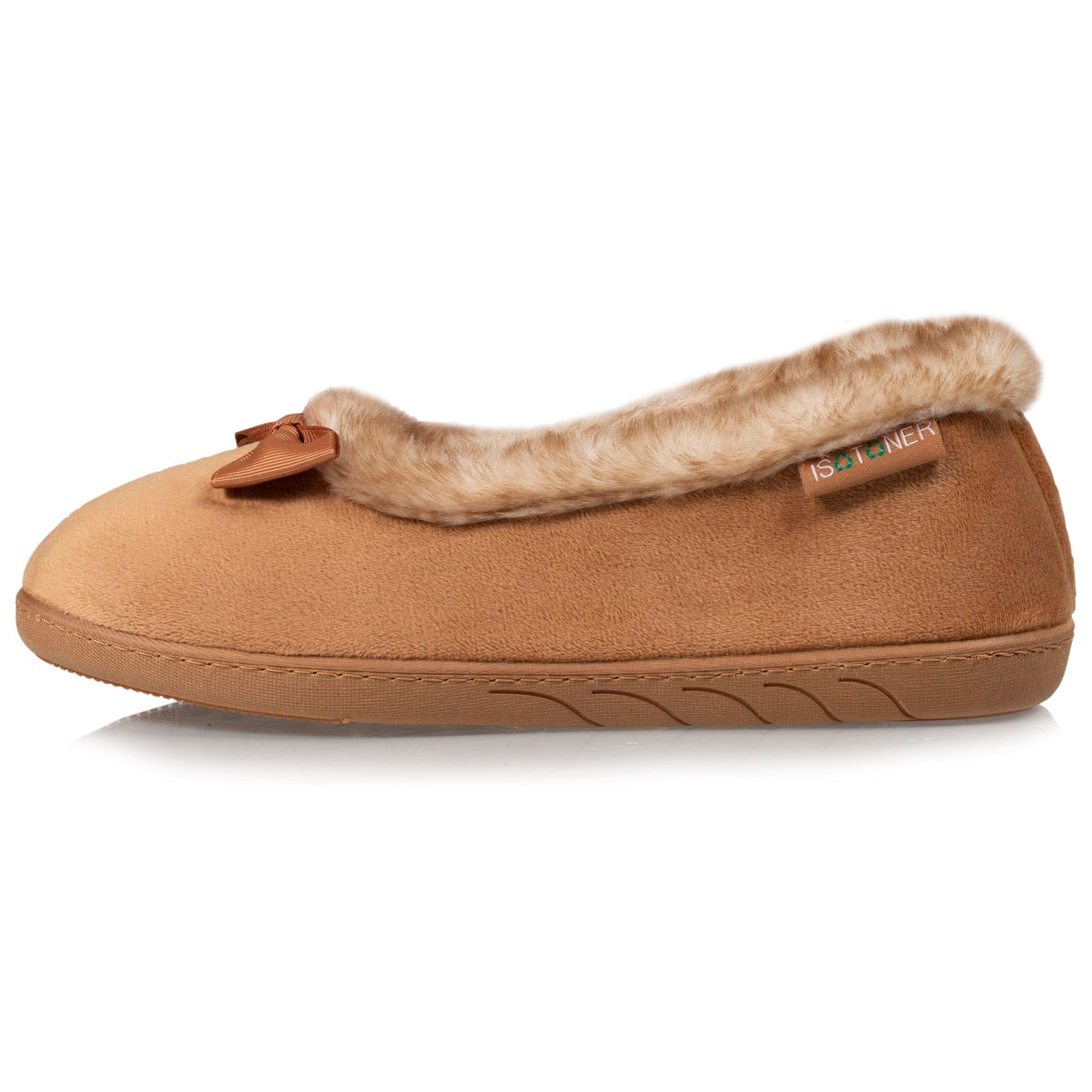 Zapatillas de casa bailarinas recicladas Mujer Camel