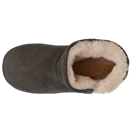 Zapatillas de casa botines cuero Mujer Caqui - Isotoner