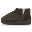 Zapatillas de casa botines cuero Mujer Caqui