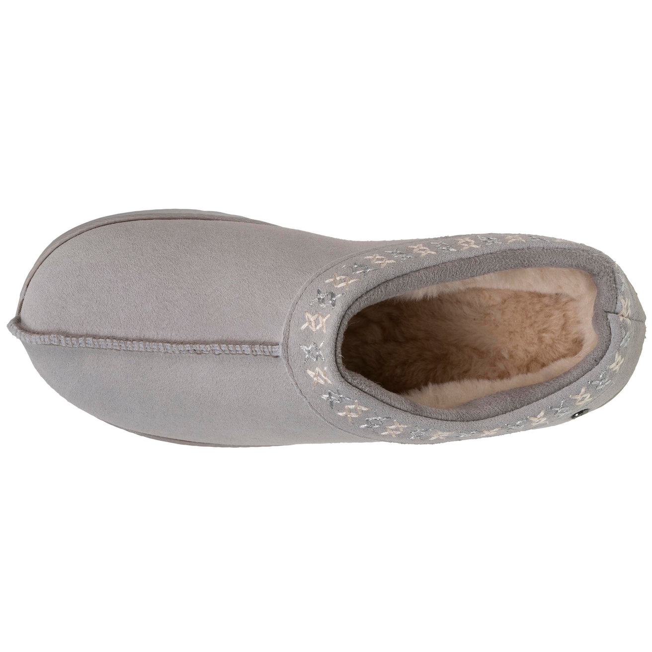 Zapatillas de casa botines bajos Mujer cuero Gris