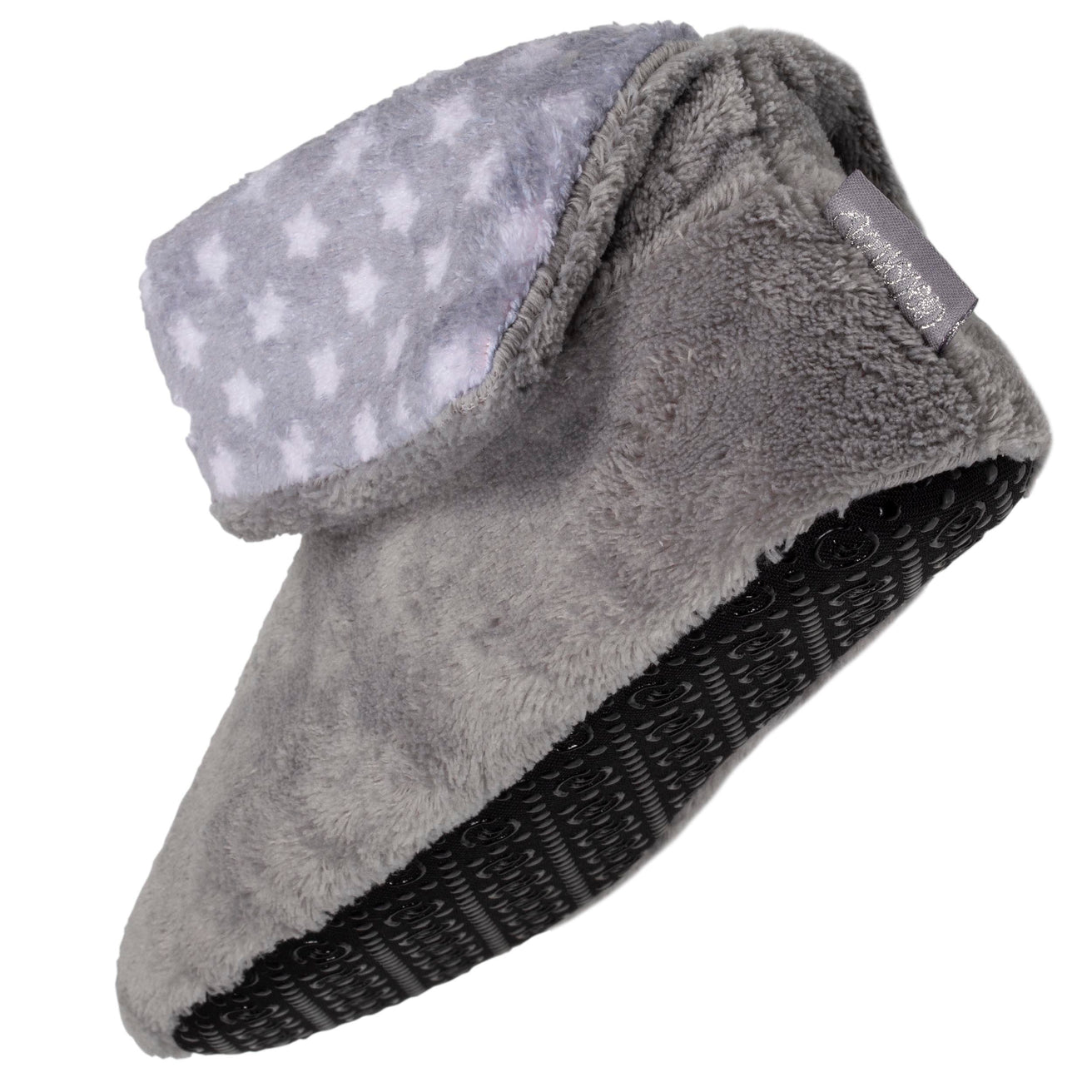 Zapatillas de casa botines Mujer Gris Estrellas