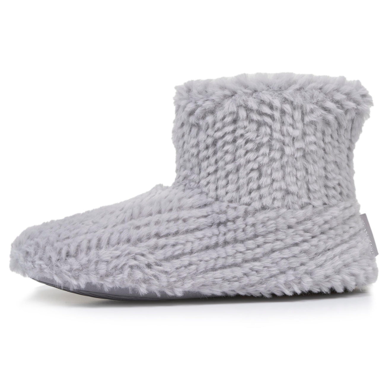 Zapatillas de casa botines Mujer Gris texturado