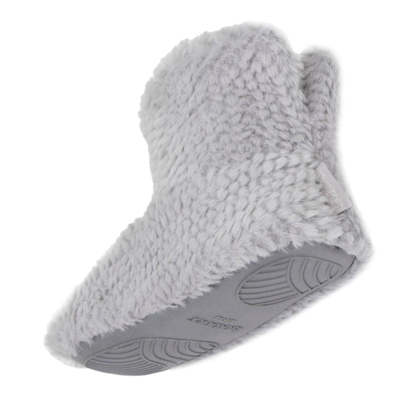 Zapatillas de casa botines Mujer Gris texturado