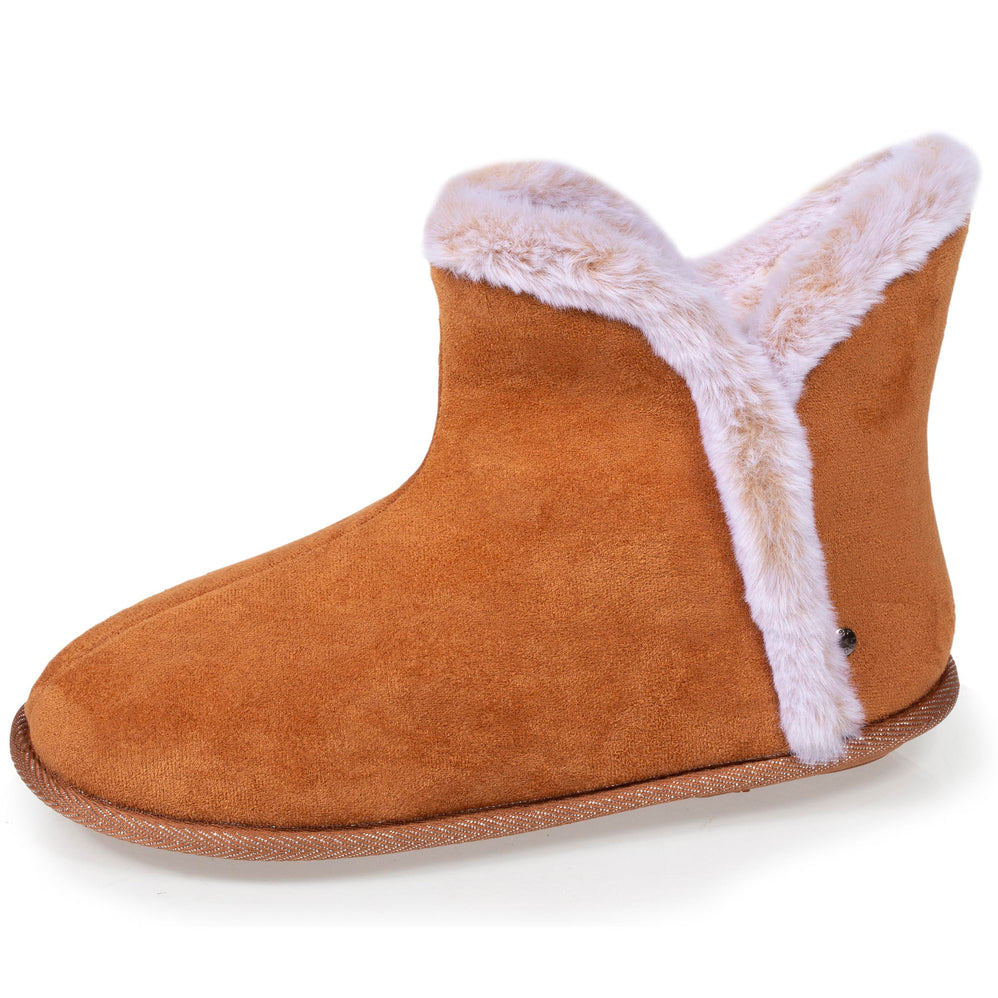 Zapatillas de casa botines Mujer ante Camel - Isotoner