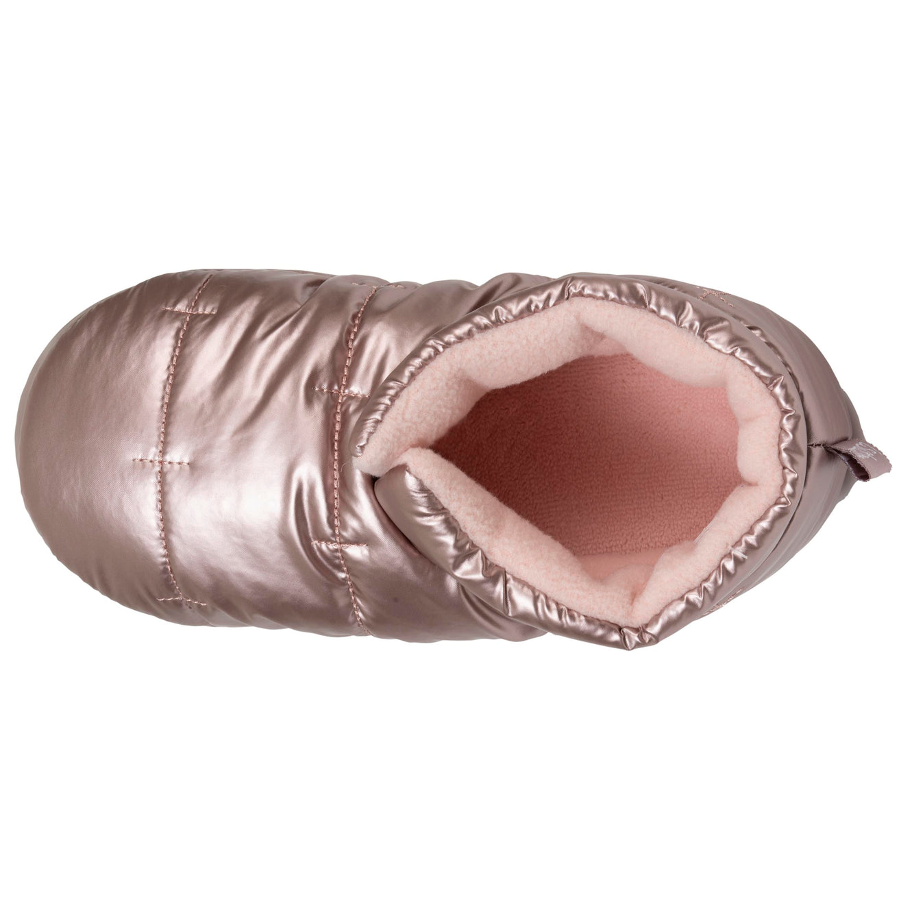 Zapatillas de casa botines Niña Rosa metalizada