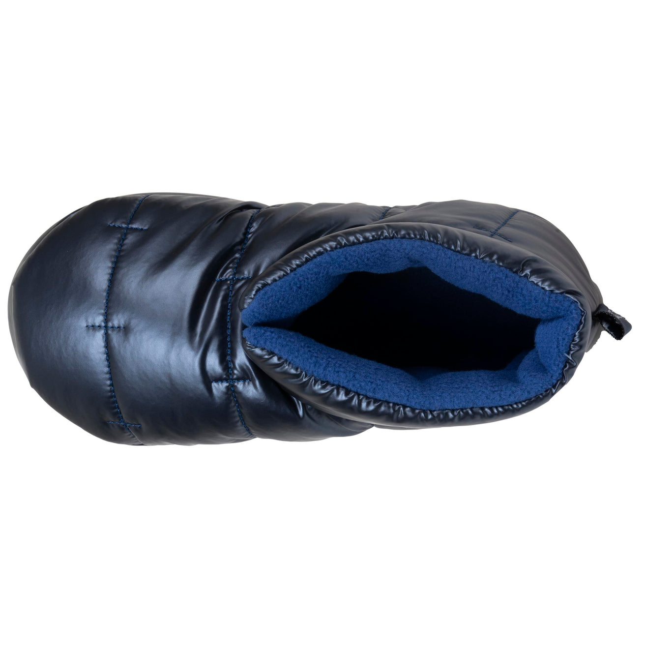 Zapatillas de casa botines Niño Azul metalizado