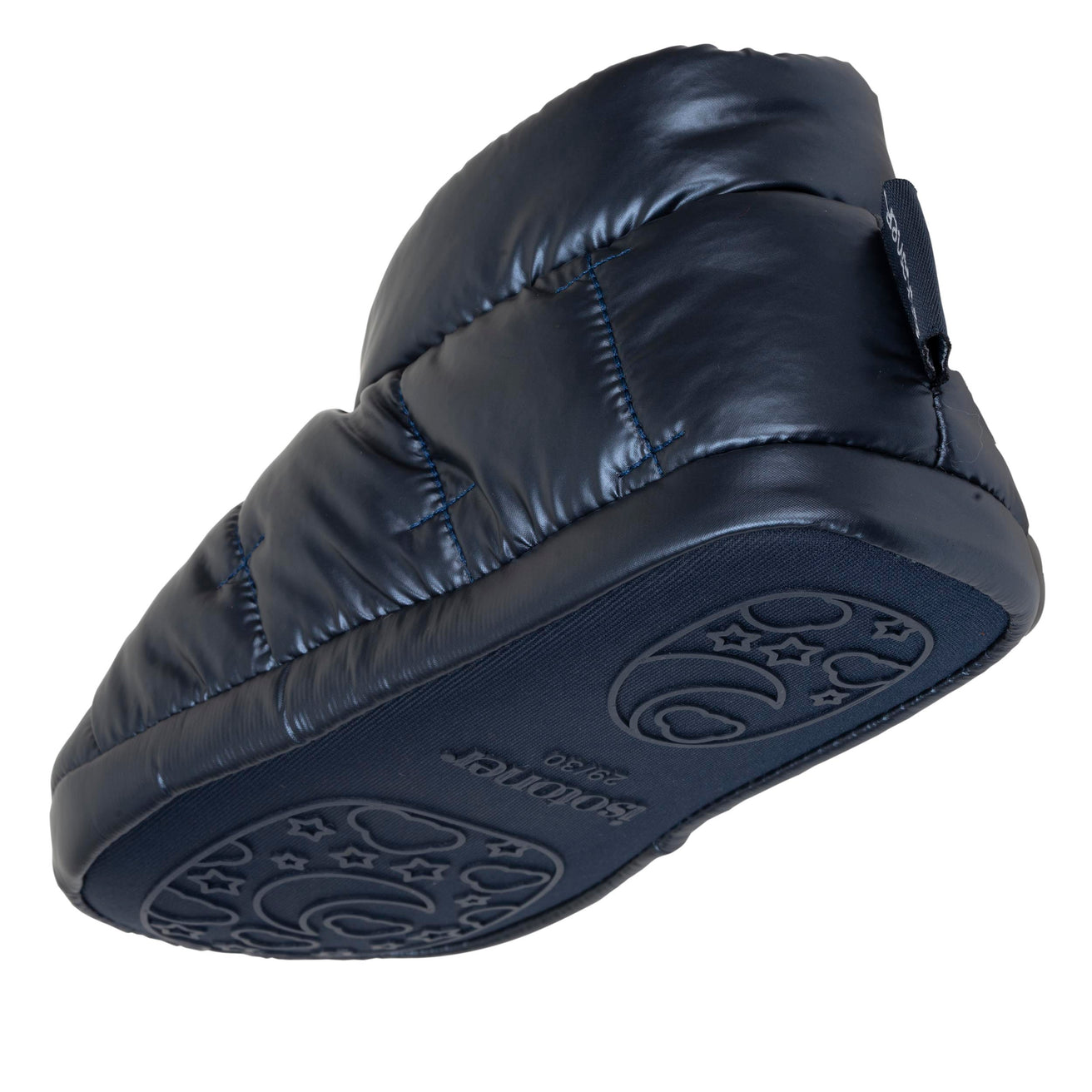 Zapatillas de casa botines Niño Azul metalizado