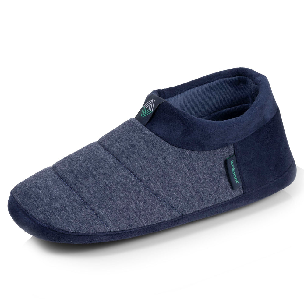 Zapatillas de casa botines Hombre Marino jaspeado - Isotoner