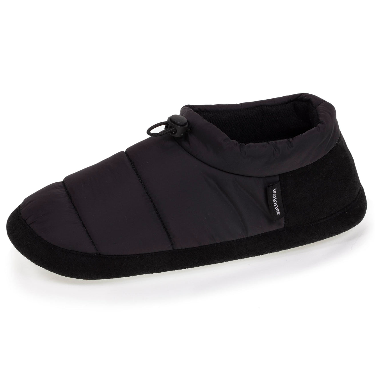 Zapatillas de casa botines bajos Mujer Negro acolchado