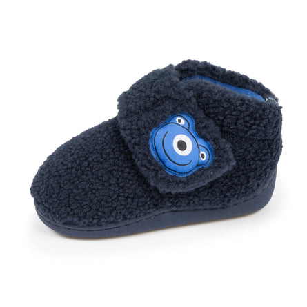 Zapatillas de casa botines velcro Bebé Marino monstruo - Isotoner