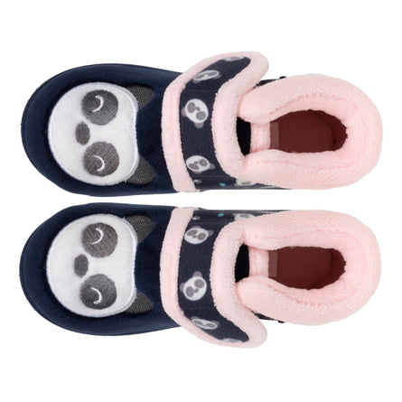 Zapatillas de casa botines velcro Niños Marino panda - Isotoner