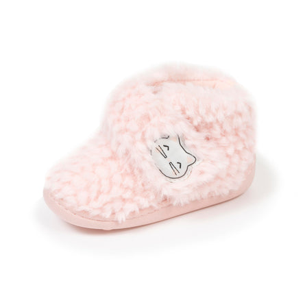 Zapatillas de casa botines velcro Bebé Rosa gato - Isotoner