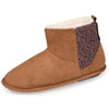 Zapatillas de casa botines Mujer Negro camel Isotoner
