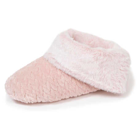 Zapatillas de casa botines texturizadas Mujer Rosa - Isotoner