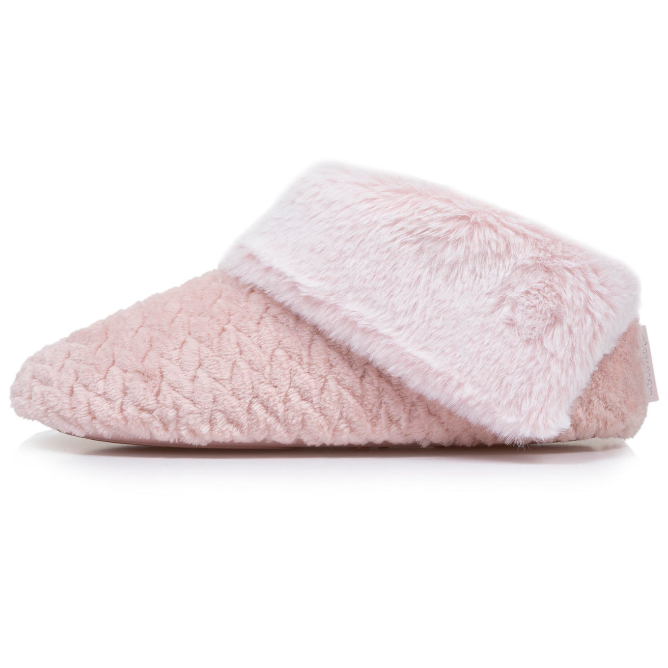 Zapatillas de casa botines texturizadas Mujer Rosa