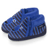 Zapatillas de casa botines cremallera Bebe Pie Gris rayures - Isotoner