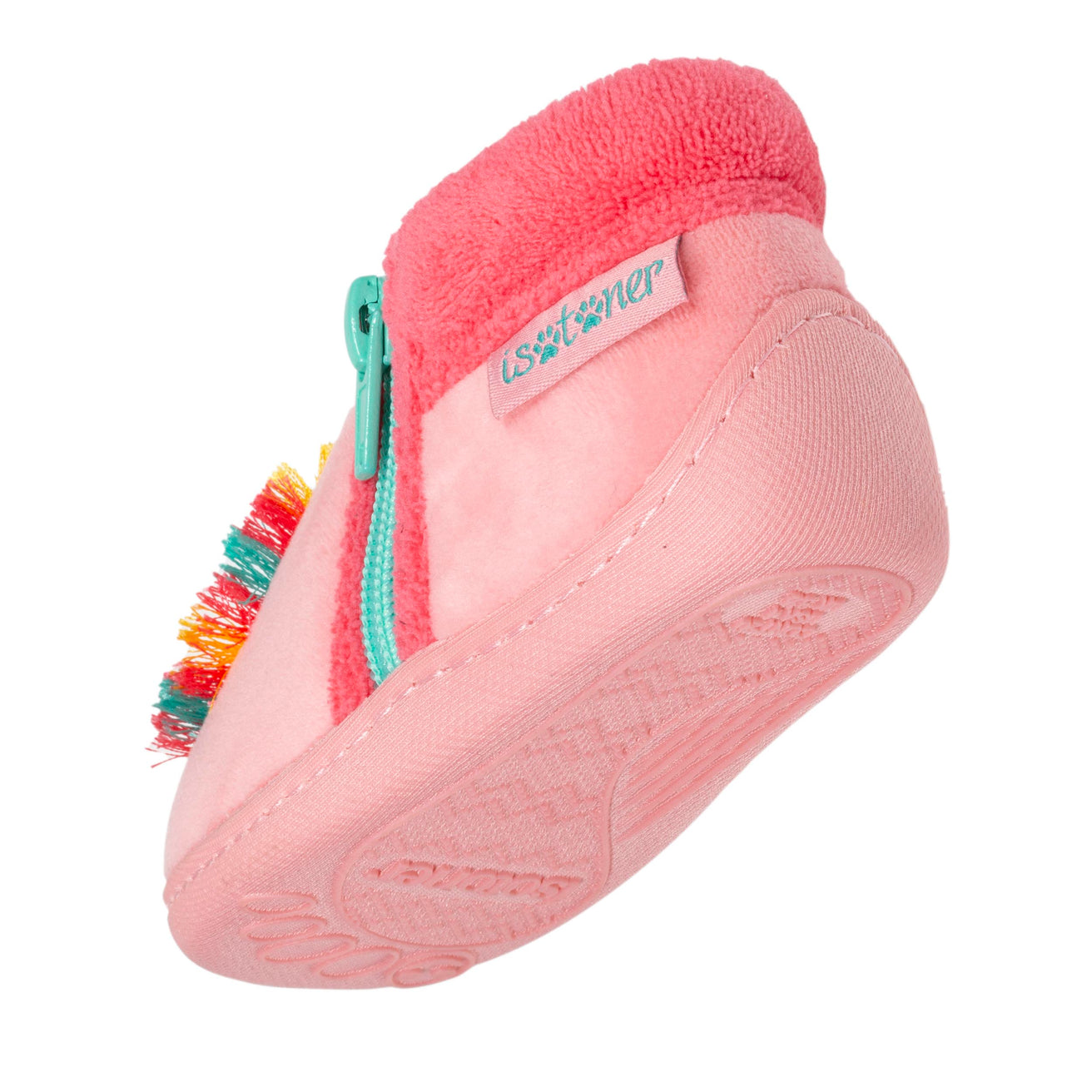 Zapatillas de casa botines cremallera Bebe Unicornio rosa