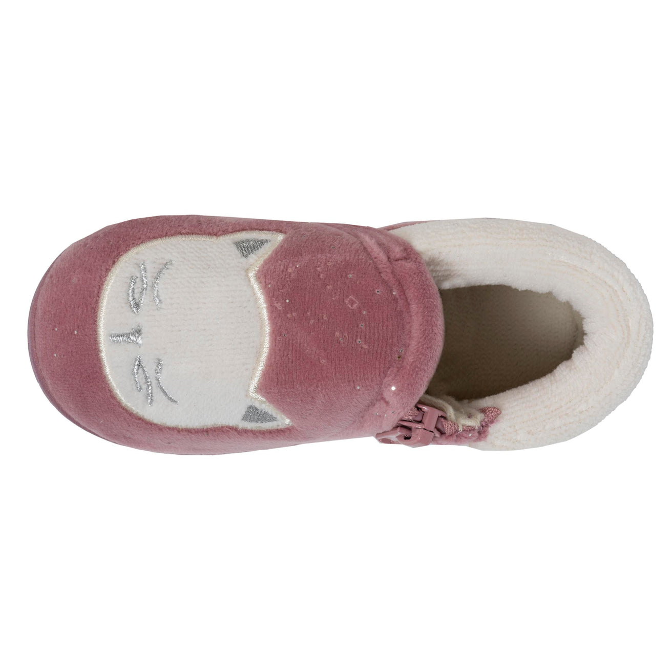 Zapatillas de casa botines cremallera Niños Rosa Gato